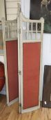 An early 20th century French gesso three fold dressing screen H.177cm