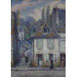 J. Ruellan, oil on wooden panel, 'Vaieille rue Pont Aven', 32 x 23cm