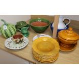 A group of French domestic pottery vessels and a Tiffany & Co. vegetable tureen and cover