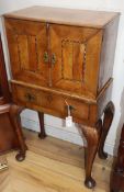 An 18th century style collector's cabinet on stand W.60cm