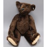 A Steiff 1907 Replica dark brown bear 60cm