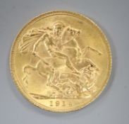 A 1914 gold full sovereign