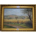 French School, oil on canvas, Landscape of Provence, unsigned 34 x 49cm