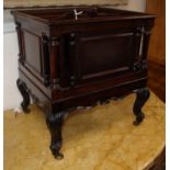 A Victorian rosewood four division Canterbury W.43cm