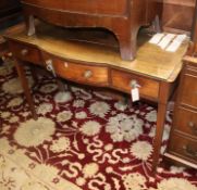 A George III mahogany bow front wash stand W.112cm