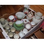 19th century ceramics including Welsh lustre teaware, Japanese eggshell porcelain teaware, a New