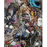 A large quantity of mixed costume jewellery