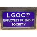 An LGOC Employees Friendly Society sign