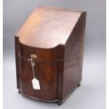 A 19th century mahogany knife box, with original interior height 41cm