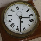 An Edwardian bulkhead timepiece