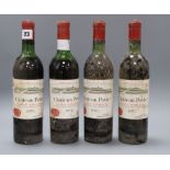 Four bottles of Chateau Pavie St Emilion 1970