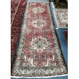 A Hamadan rug 290 x 95cm