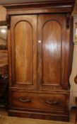 A Victorian mahogany linen press W.130cm