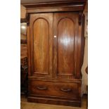 A Victorian mahogany linen press W.130cm