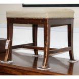 A George III mahogany provincial stool (formerly the base of a child's high chair)