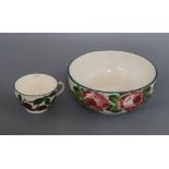 A Wemyss bowl and cup bowl diameter 19cm