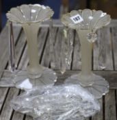 A pair of glass lustres