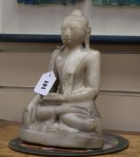 A 19th century Burmese marble Buddha height 29cm