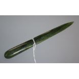 A jade letter opener