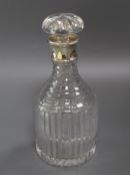 An Asprey's silver mounted decanter height 25cm