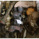A group of South American carvings etc.