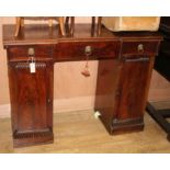 A William IV mahogany pedestal sideboard W.122cm