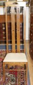 A set of six MacKintosh style oak high-backed dining chairs