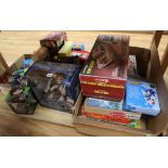 A quantity of mixed toys and puzzles including Lord of the Rings