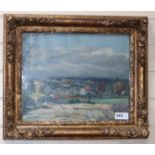 Edward Chappel, oil on panel, 'In the South of France', signed, RI Exhibition label verso, 32 x