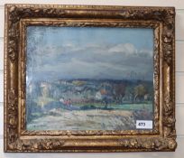 Edward Chappel, oil on panel, 'In the South of France', signed, RI Exhibition label verso, 32 x