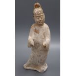 A Chinese Tang dynasty figure of a man together with an Oxford Authentication Thermoluminescence
