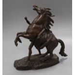 A bronze Marley model, signed height 31cm