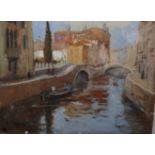 Eleanore Hunter (Exh 1908-9), watercolour, Bruges, signed, 19 x 25cm unframed