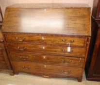 A George III mahogany bureau W.120cm