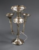 A small George V silver epergne with loaded base, Birmingham 1920 H.18cm.