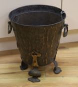 An Arts & Crafts coal bucket