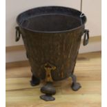 An Arts & Crafts coal bucket