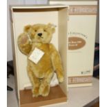 Four limited edition Steiff teddy bears; Teddy Bear 1908 Blond 40, 1911 Replica, Teddy Bear brown