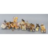Ten assorted vintage soft toy animals including Steiff Condition:- Steiff 'Timmy' rabbit 1990's -