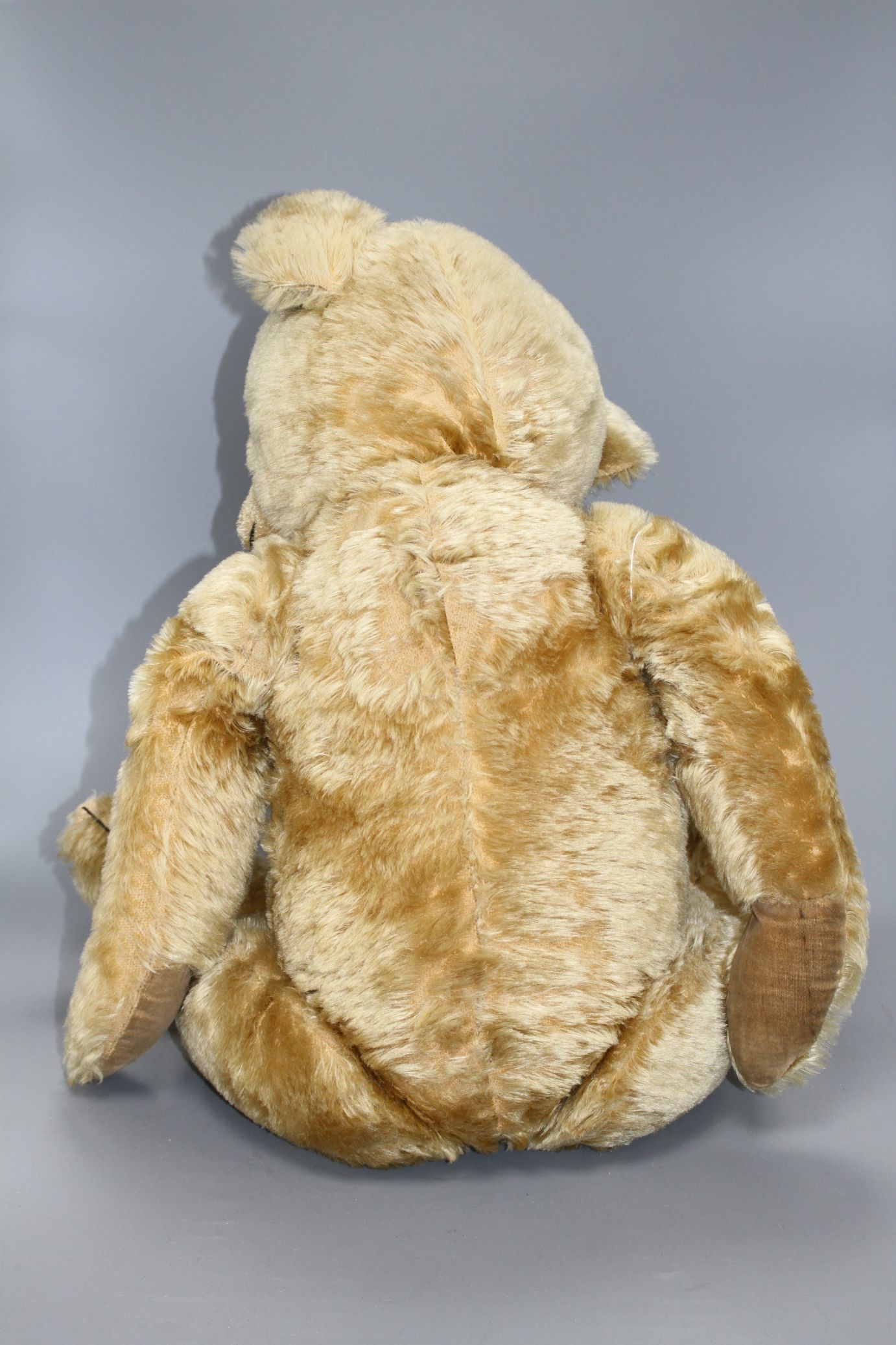 A Chiltern Hugmee 1930's bear, 25in., velvet pads, bald patch back of both legs and also back of - Image 3 of 3