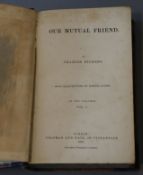 Dickens, Charles - Our Mutual Friend, 1st edition, 2 vols (in 1), frontis pieces and 40 engraved