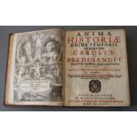 Masen, Jakob, 1606-1681. - Anima Historiae ... Caroli V ..., calf, 8vo, with engraved frontis,