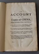 Navarrete, Domingo Fernandez, d.1689 - Account of the Empire of China, calf, rebacked, folio, from