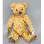 A Chiltern bear, c.1930's, 16in., velvet pads, glass eyes and thick golden mohair
