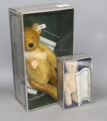 Four Steiff boxed limited edition teddy bears: a 1912 Replica, a 1906 Replica, Petsy 1927 and Snap-