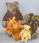 A collection of assorted modern and vintage soft toys including Steiff Condition:-1980's