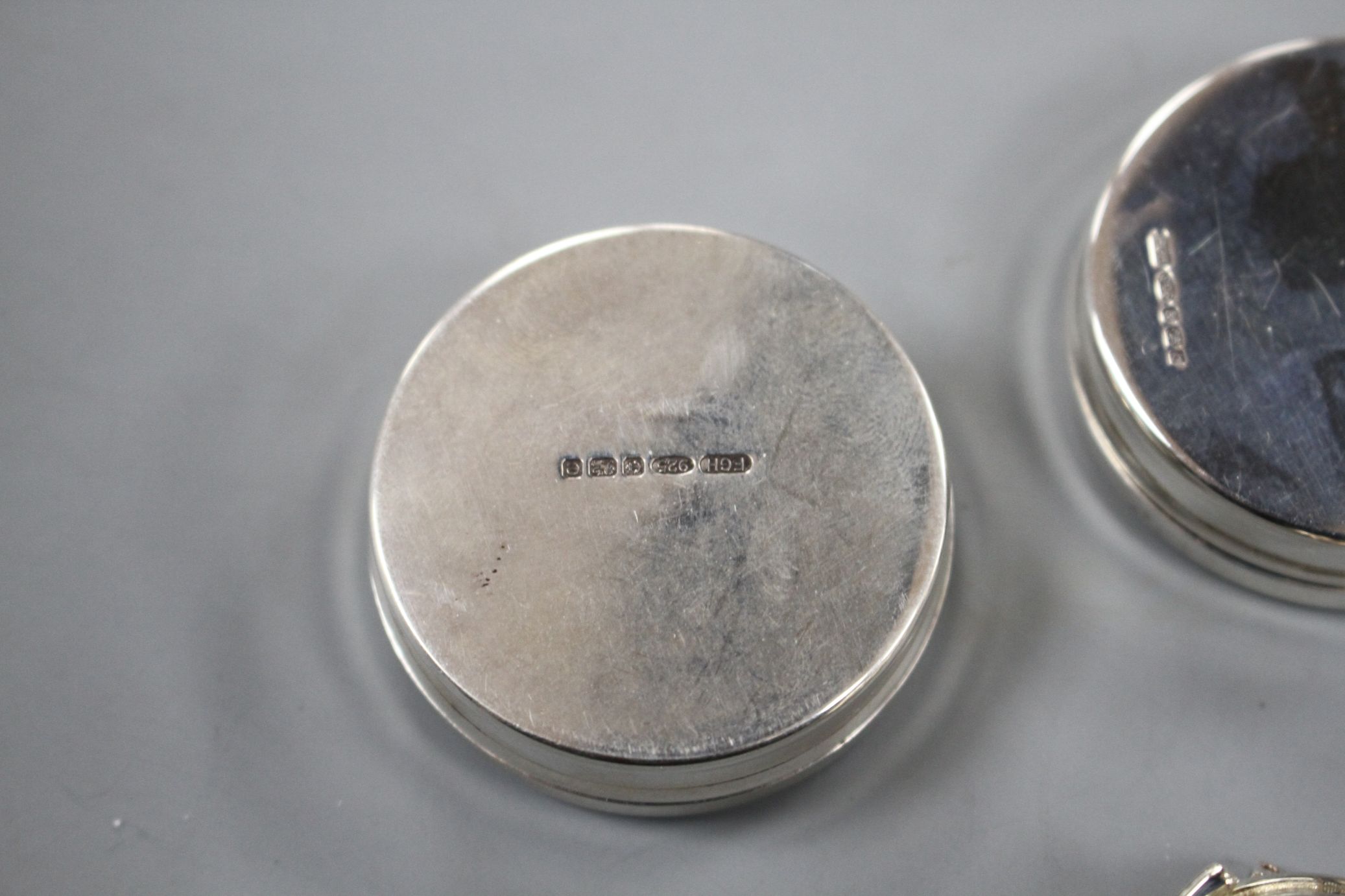 Six modern silver 'tooth fairy' circular boxes, including two 'My First Curl' boxes and one - Image 10 of 12