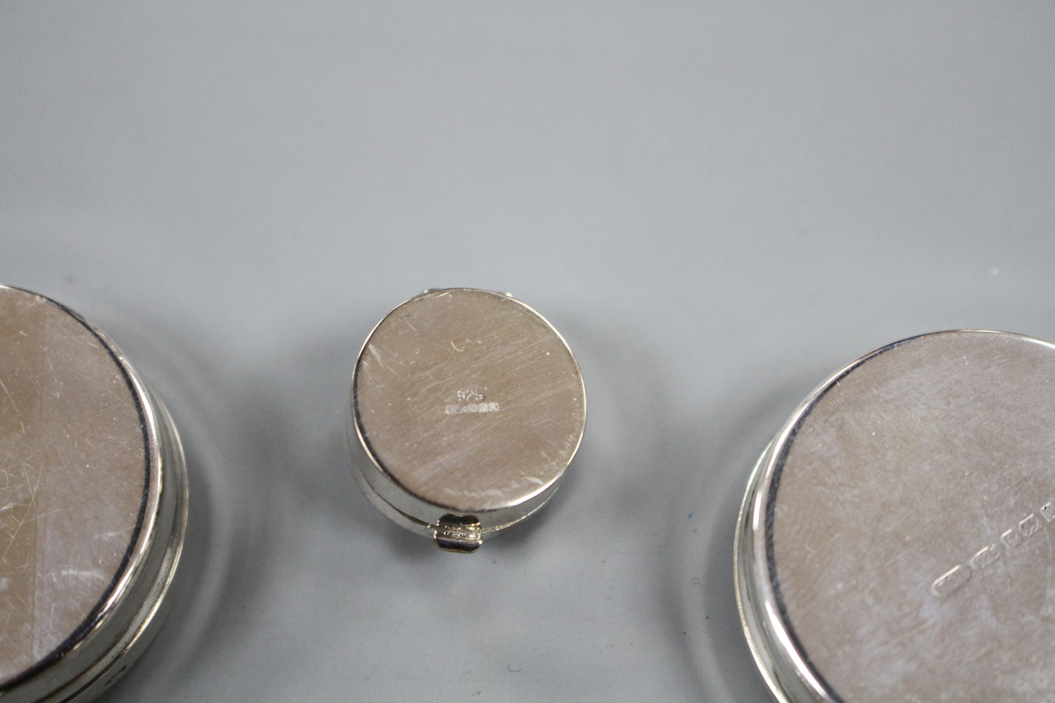 Six modern silver 'tooth fairy' circular boxes, including two 'My First Curl' boxes and one - Image 12 of 12