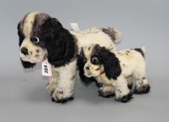 Two 1950's Steiff 'Cockie' dogs, 33cm and 22cm Condition: - larger - with what looks to be some