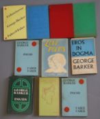 Barker, George - 10 works, including - Alanna Autumnal, 1st edition, cloth backed, pictorial boards,